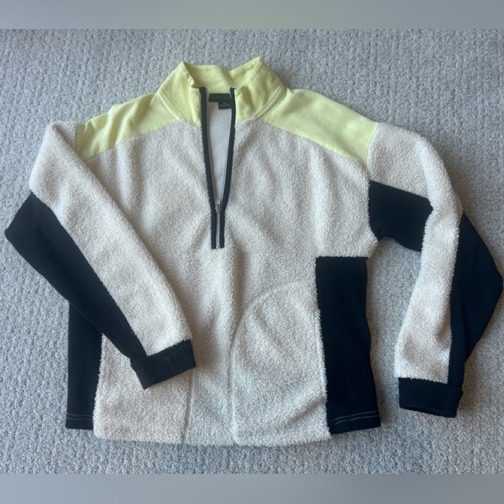 Sanctuary Cream and Yellow Sherpa Jacket